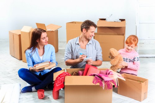 Removal team preparing a Chelsea home move
