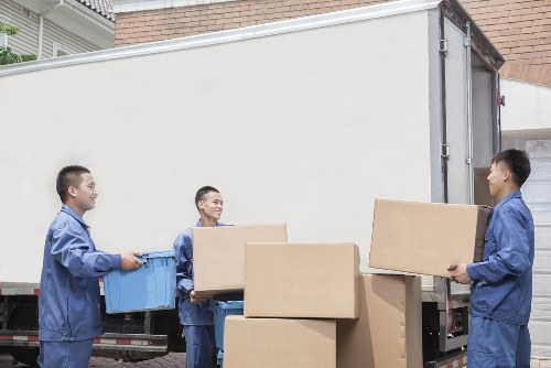 Commercial moving team preparing an office relocation in Chelsea