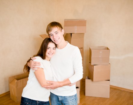 Removals team planning a move in a Chelsea apartment building